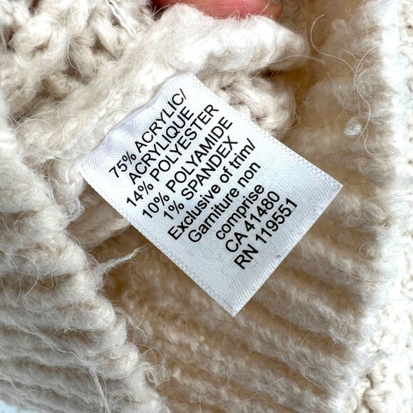Gentle Fawn Chunky V-Neck Sweater Cream Size XS - Picture 10 of 11